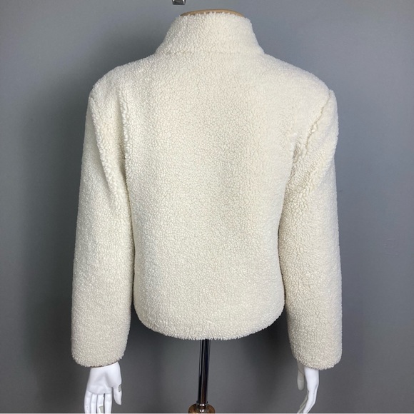 Pistola Zoey pullover XS women's sherpa fleece cream combo thick animal print - Picture 7 of 15